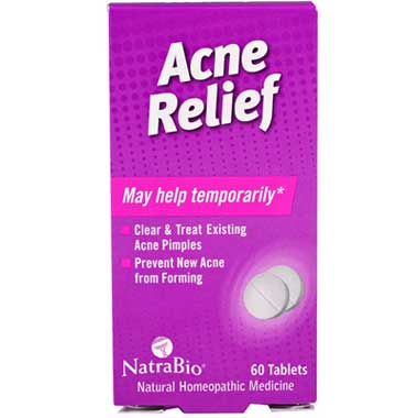 Comprimés contre l'acné NatraBio, soulagement de l'acné