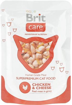 Brit Care konzervy pre mačky, s kuracím mäsom a syrom, 80 g