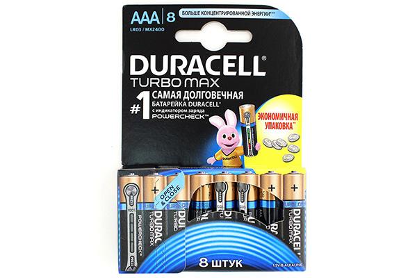 Duracell AAA Turbo MAX LR03-8BL, 8 pièces
