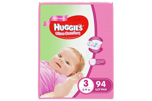 Huggies Ultra Comfort για κορίτσια 3 (5-9 κιλά)