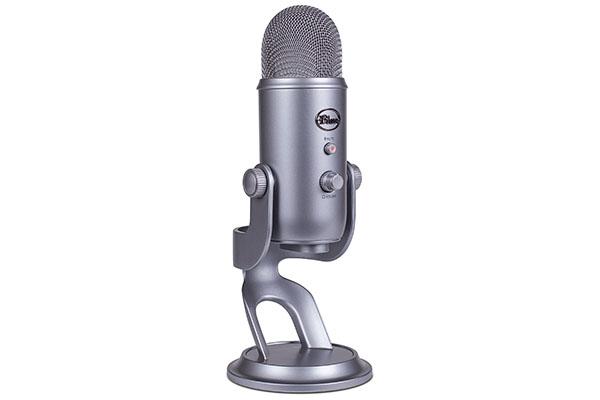 Modré mikrofony Yeti (studená šedá)